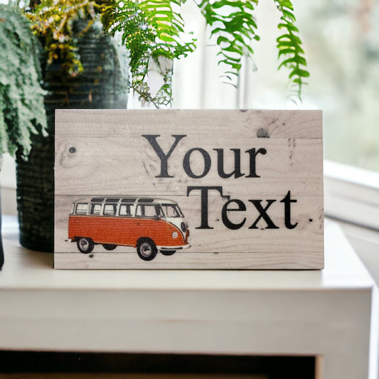 Kombi Red Custom Personalised Sign - The Renmy Store Homewares & Gifts 