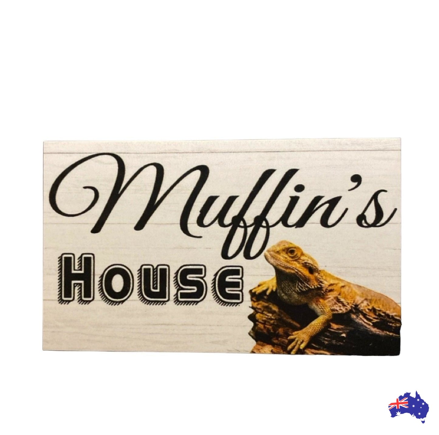 Bearded Dragon Lizard House Custom Personalised Sign - The Renmy Store Homewares & Gifts 