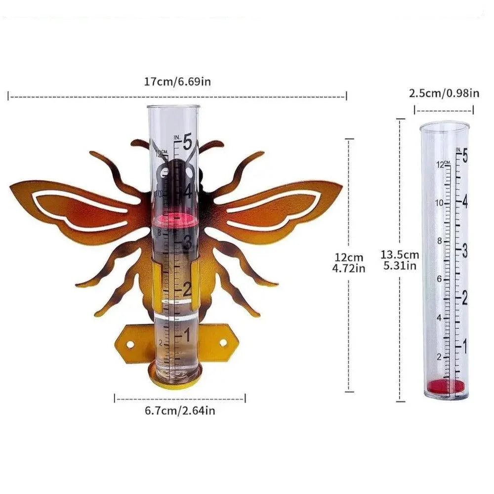 Rain Gauge Bee Rustic Garden - The Renmy Store Homewares & Gifts 
