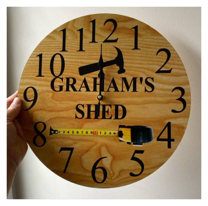 Clock Wall Garage Tool Custom Personalised Aussie Made - The Renmy Store Homewares & Gifts 