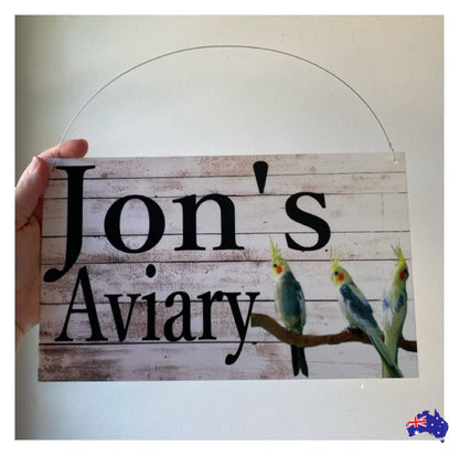 Cockatiel Bird Custom Personalised Sign - The Renmy Store Homewares & Gifts 