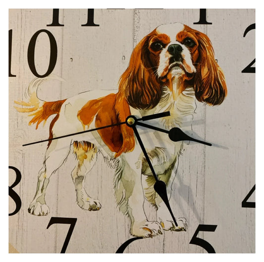Clock Wall Dog Cavalier King Charles Spaniel 30cm 60cm Aussie Made