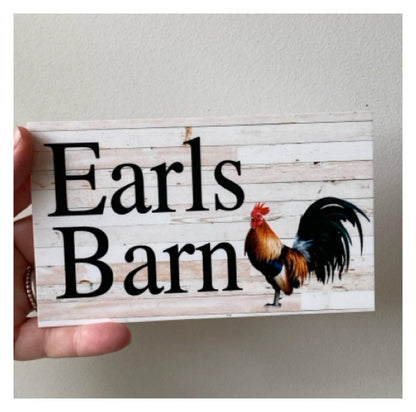 Rooster Country Style Custom Personalised Sign - The Renmy Store Homewares & Gifts 