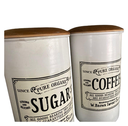 Cannister Jar Set for Coffee Tea & Sugar Vintage - The Renmy Store Homewares & Gifts 