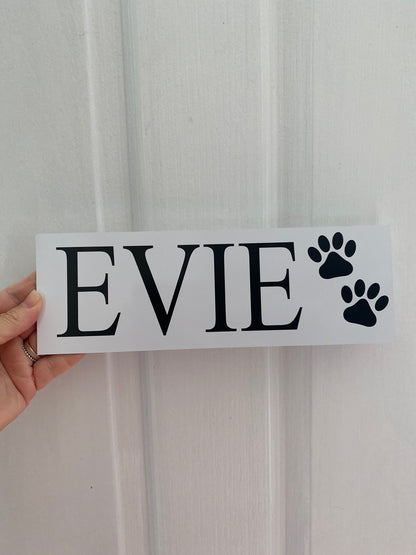 Paw Pet Sign - Personalised Cat Dog - Australian Made