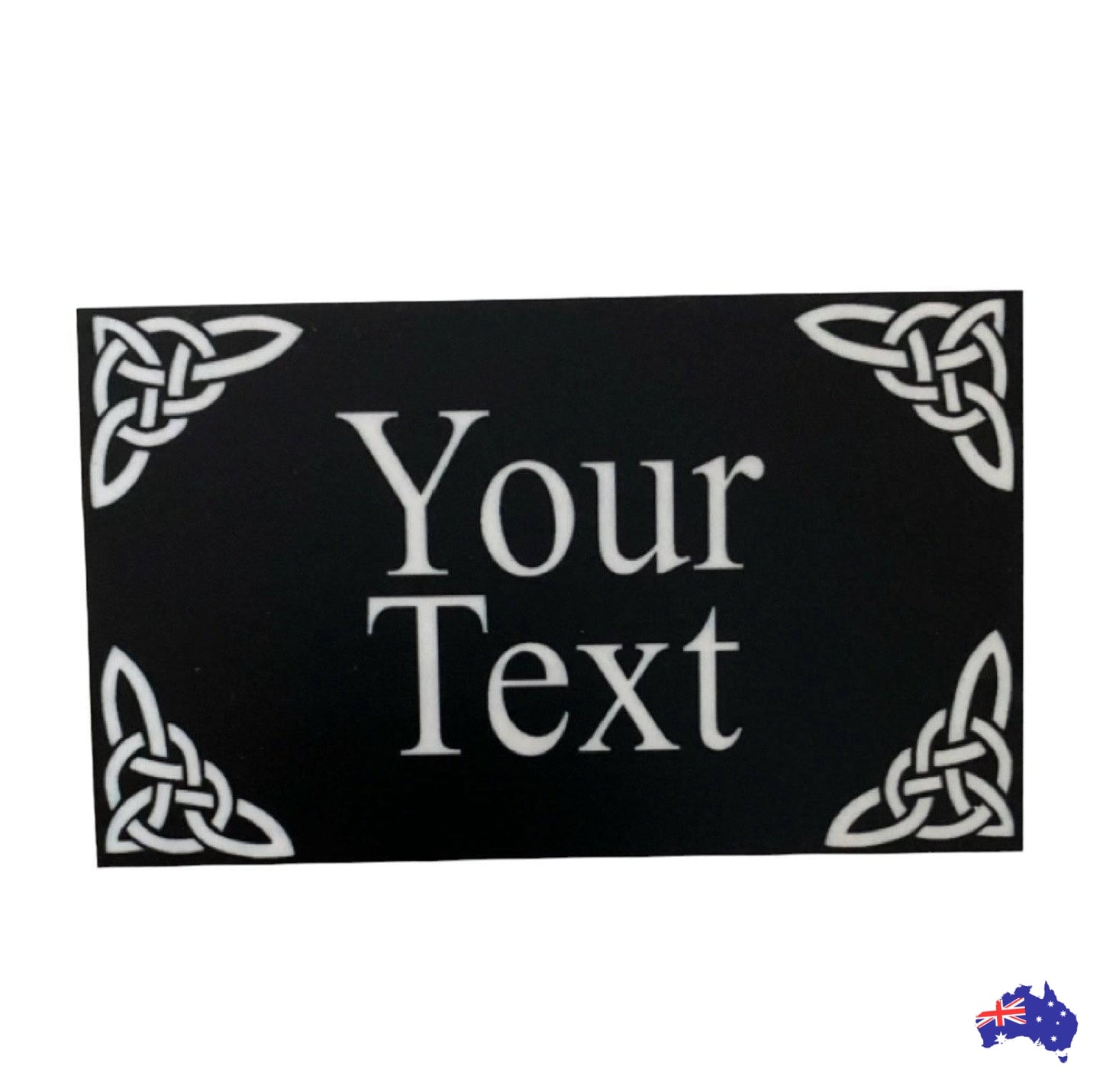 Celtic Scroll Black Custom Personalised Sign - The Renmy Store Homewares & Gifts 