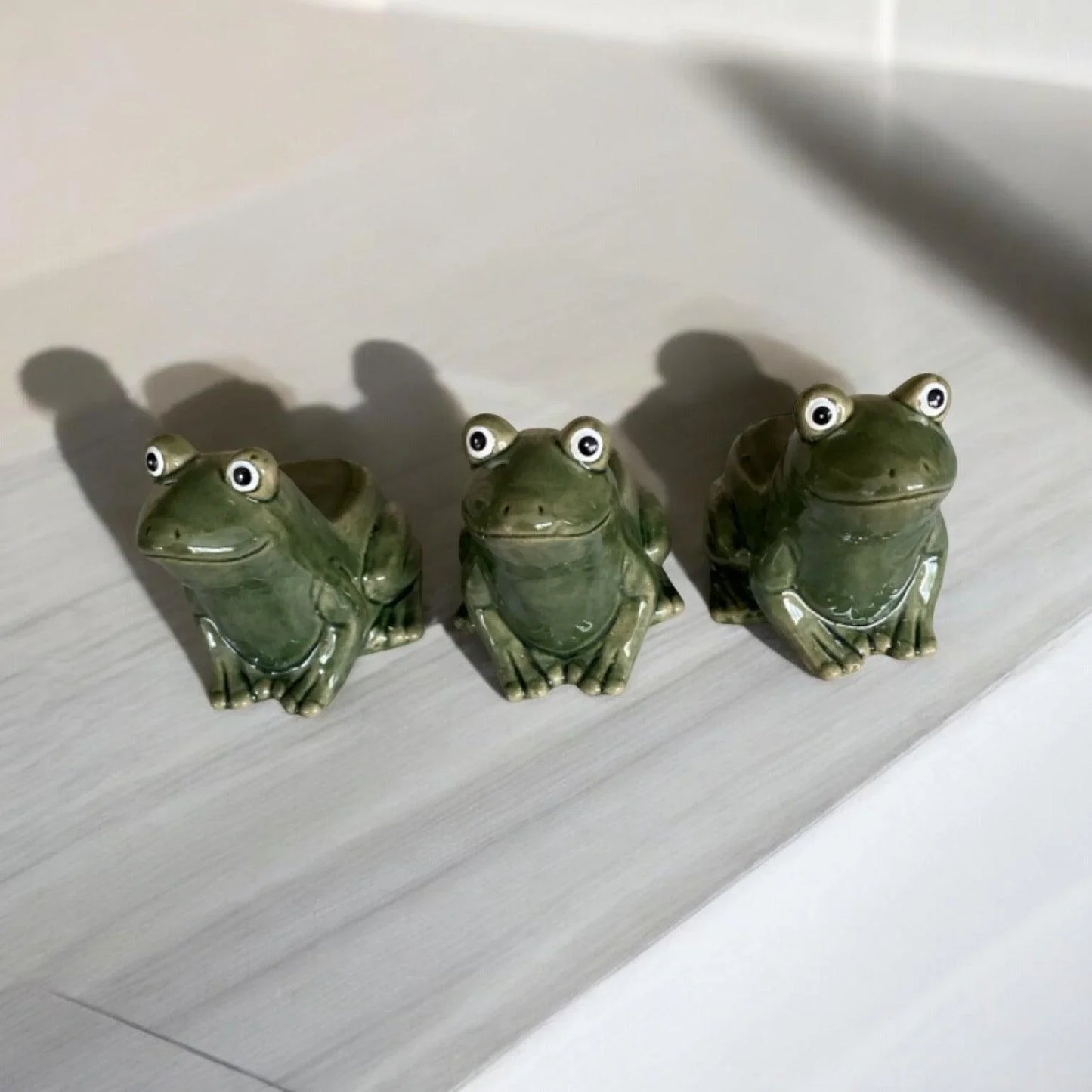 Pot Plant Feet Frog Set of 3 Green - The Renmy Store Homewares & Gifts 