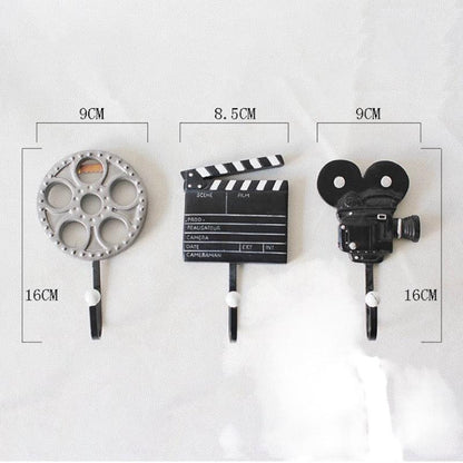 Movie Theatre Rustic Vintage Set of 3 Hooks Hook - The Renmy Store Homewares & Gifts 