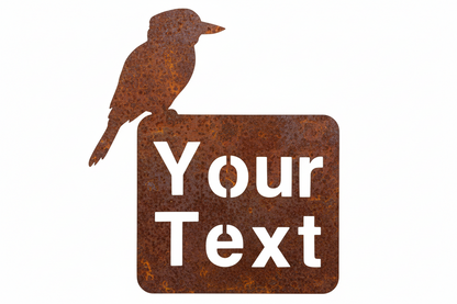 Custom Kookaburra Property Sign - Rusty Metal - Aussie Made