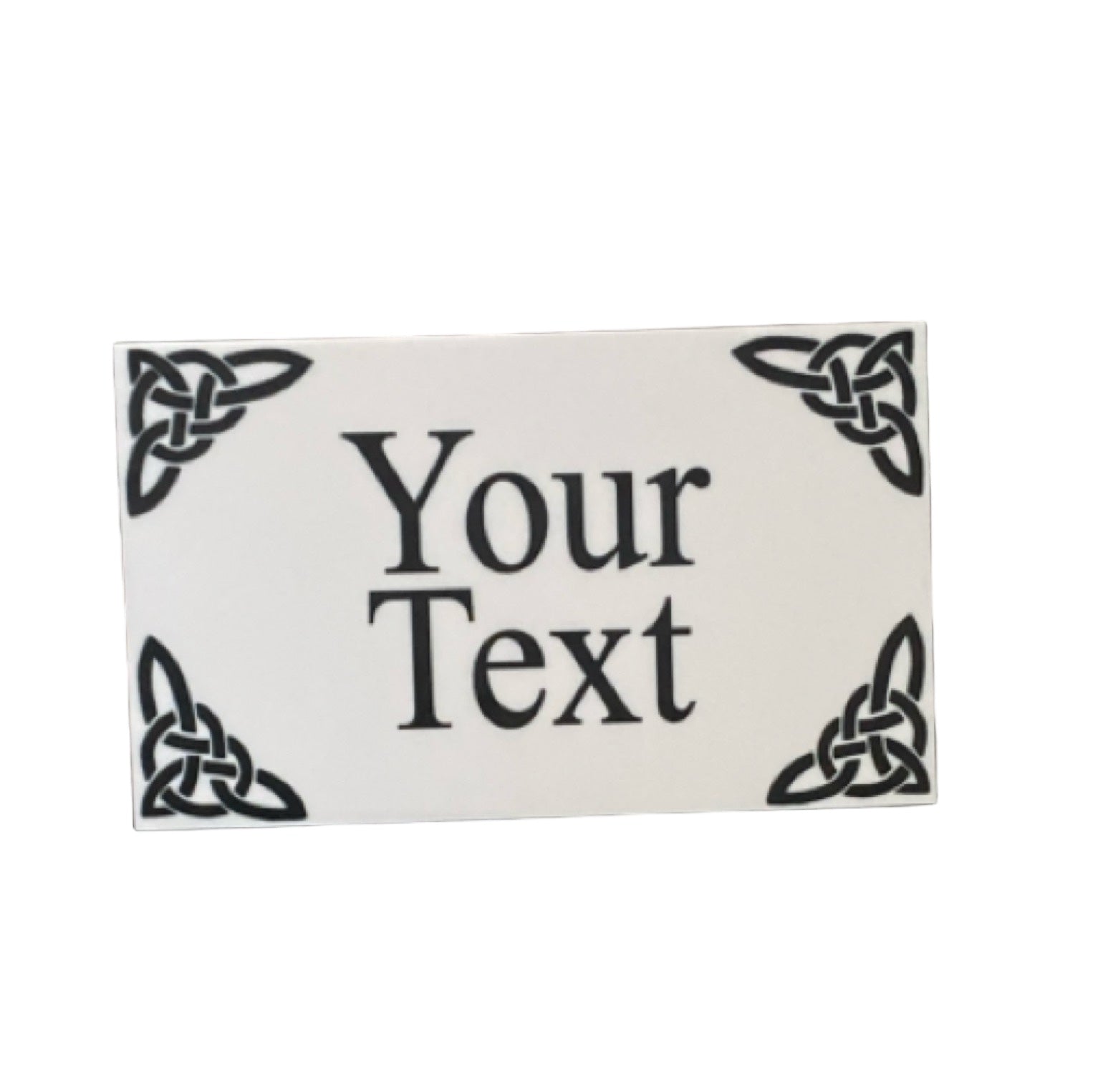 Celtic Scroll White Custom Personalised Sign - The Renmy Store Homewares & Gifts 