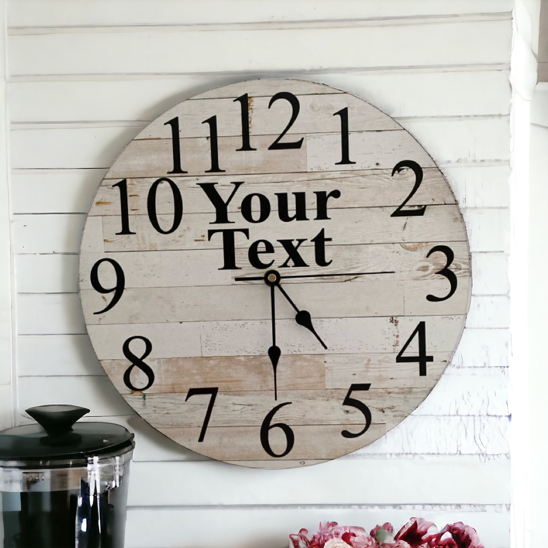 Clock Wall Wooden Custom Personalised Aussie Made - The Renmy Store Homewares & Gifts 