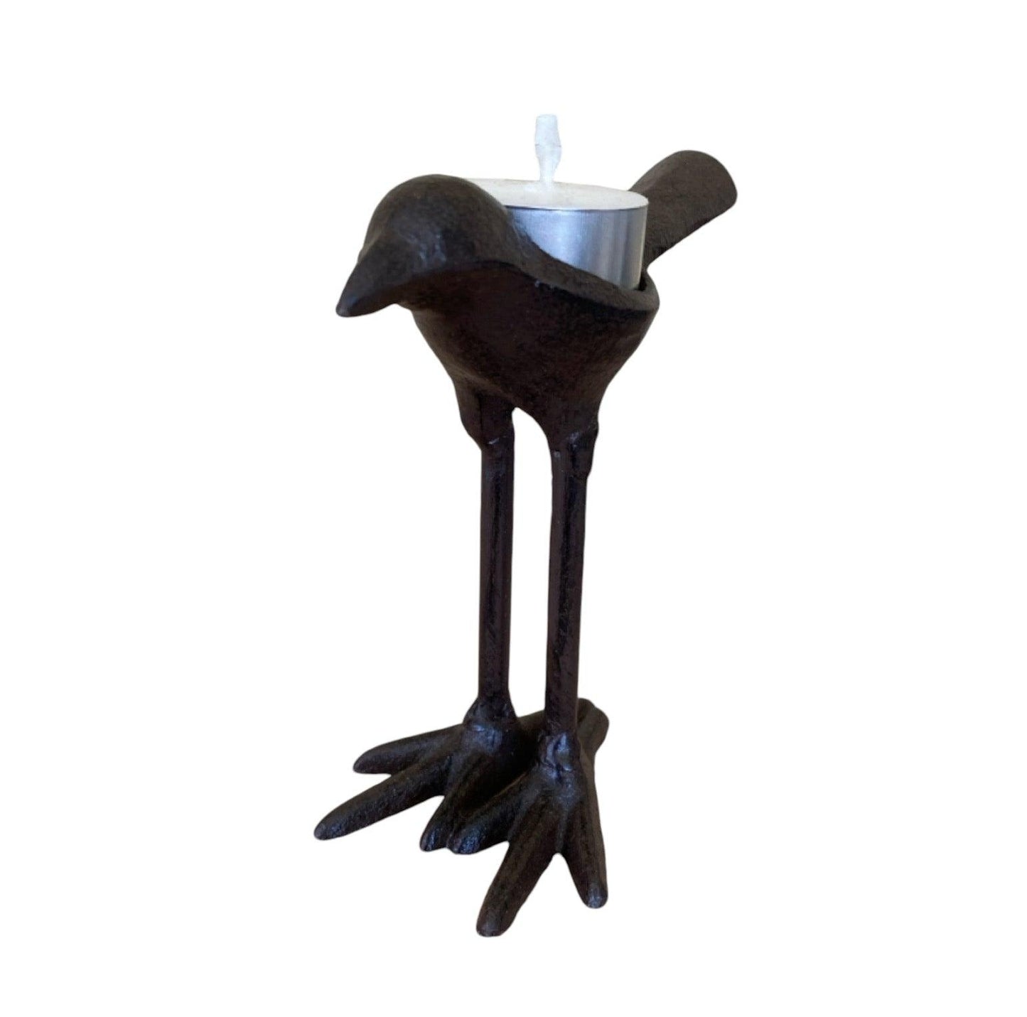 Candle Holder Bird Cast Iron Rustic - The Renmy Store Homewares & Gifts 