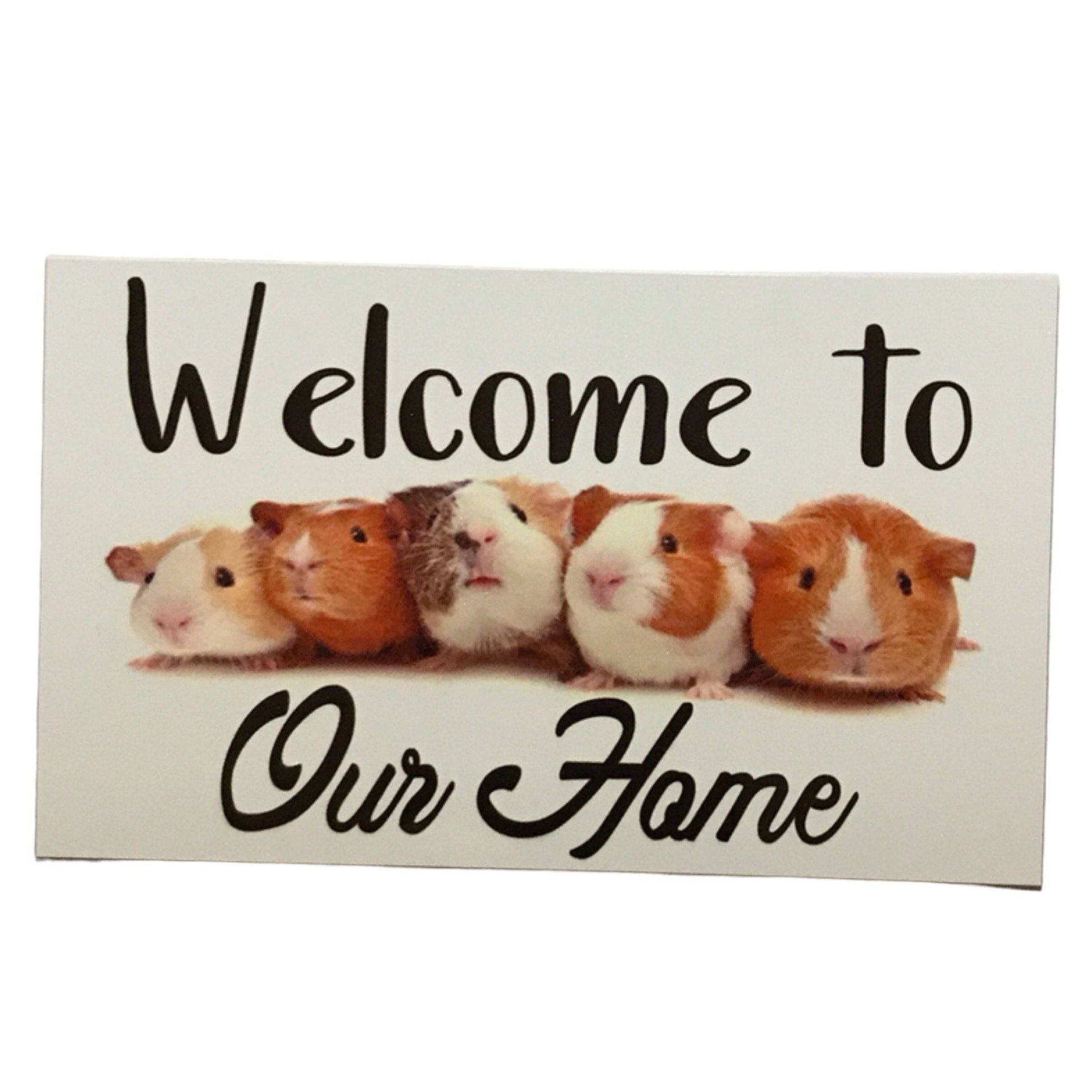 Welcome Home Guinea Pig Sign - The Renmy Store Homewares & Gifts 