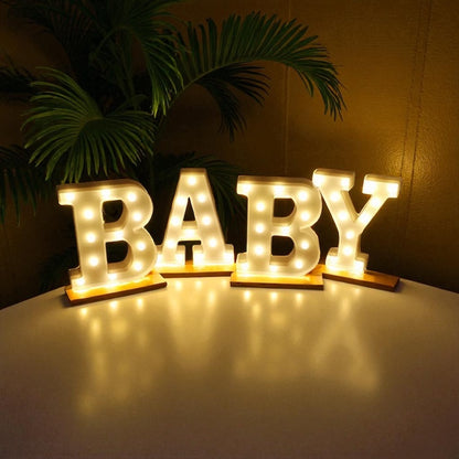 LED Light Alphabet Letter Number Decor