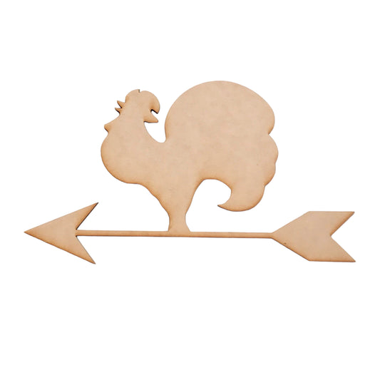 Rooster with Arrow MDF DIY Raw Cut Out Art Craft Decor - The Renmy Store Homewares & Gifts 