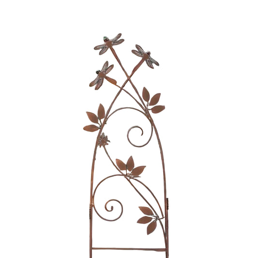 Trellis Stake Plant Support Garden Dragonfly 38x120cm - Metal Garden Decor