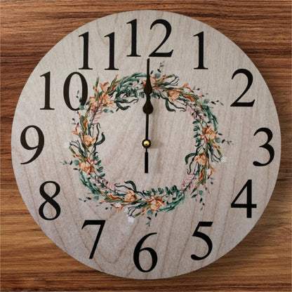 Clock Wall Country Floral Wreath Aussie Made - The Renmy Store Homewares & Gifts 