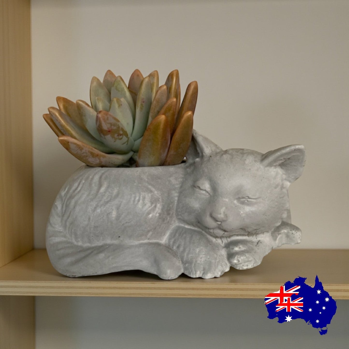 Pure Beeswax Cat Kitty Candle Aussie Handmade