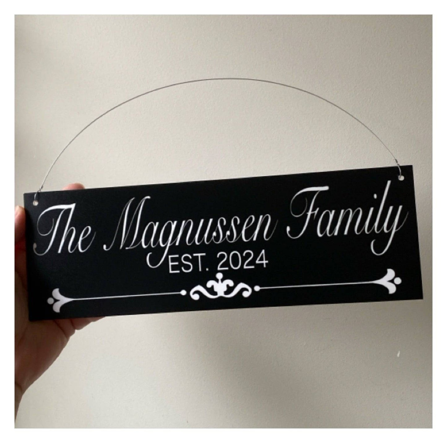 Family Name Custom Personalised Vintage Black Sign - The Renmy Store Homewares & Gifts 