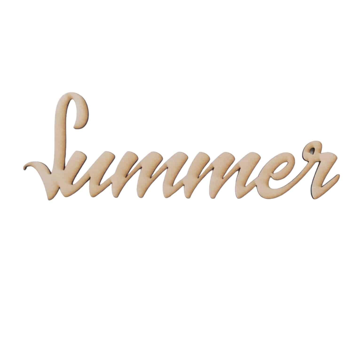 Summer Word Sign MDF DIY Wooden - The Renmy Store Homewares & Gifts 