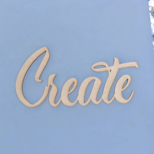 Create Word Wall Quote Art DIY Raw MDF Timber Wood - The Renmy Store Homewares & Gifts 