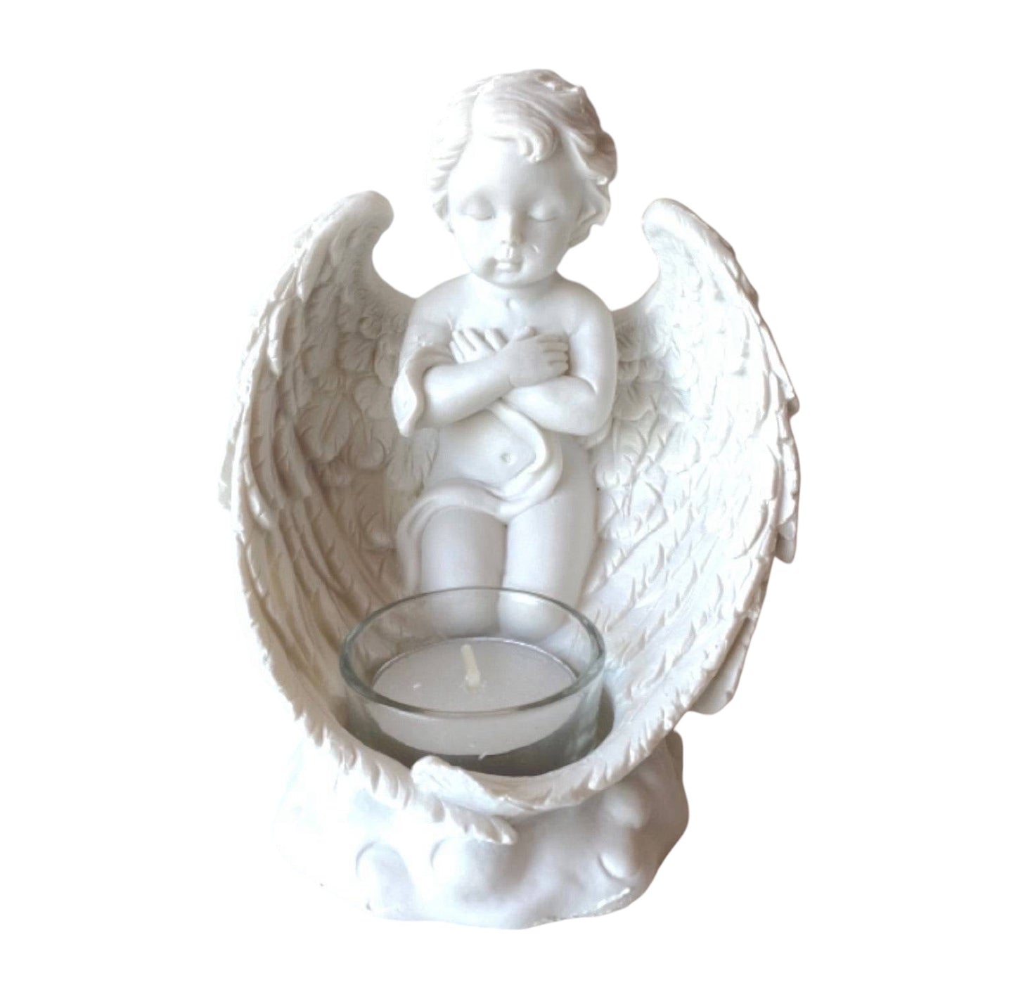 Cherub Angel with Tealight Candle