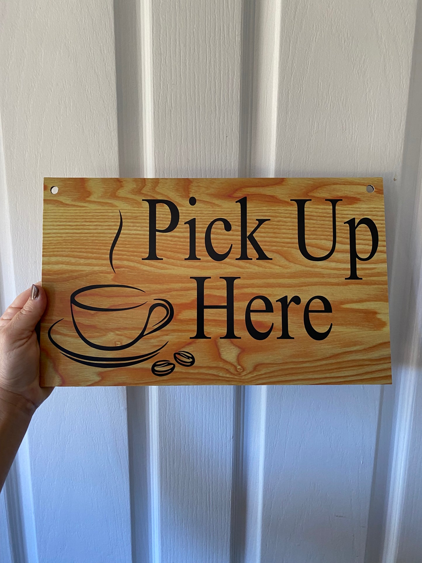 Coffee Cafe Rustic Custom Sign | Personalised Wording Acrylic Signage Australia