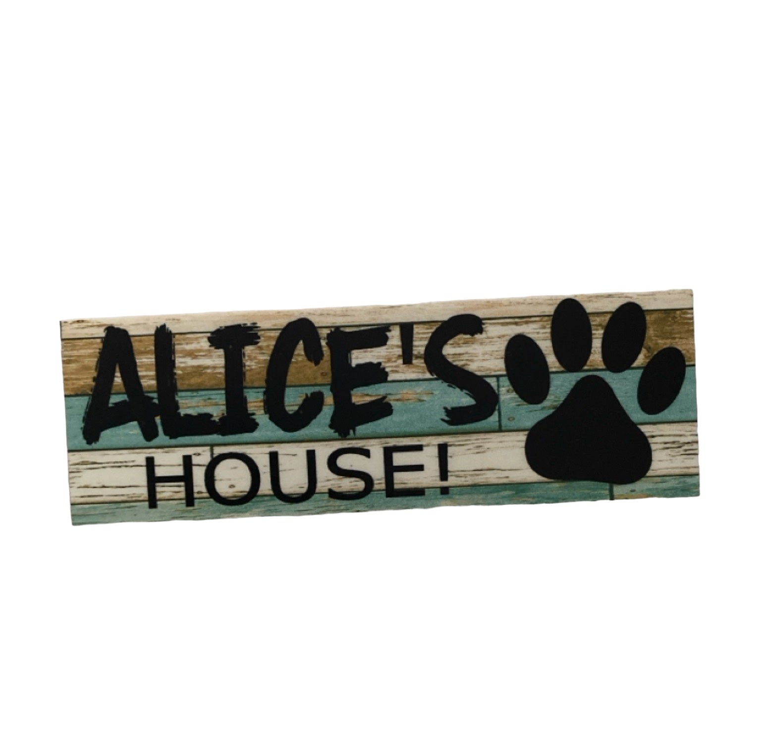 Dog Kennel House Custom Personalised Blue Pets Name Sign - The Renmy Store Homewares & Gifts 