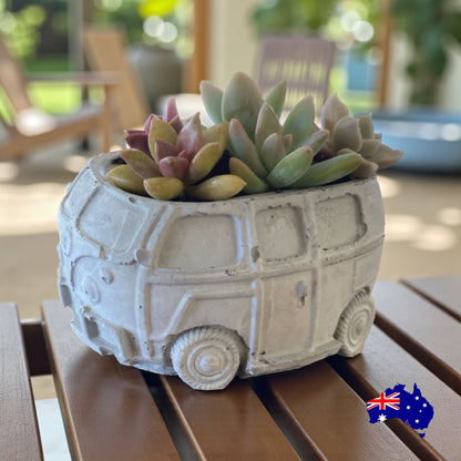 Planter Pot Kombi VW Van Aussie Handmade Concrete