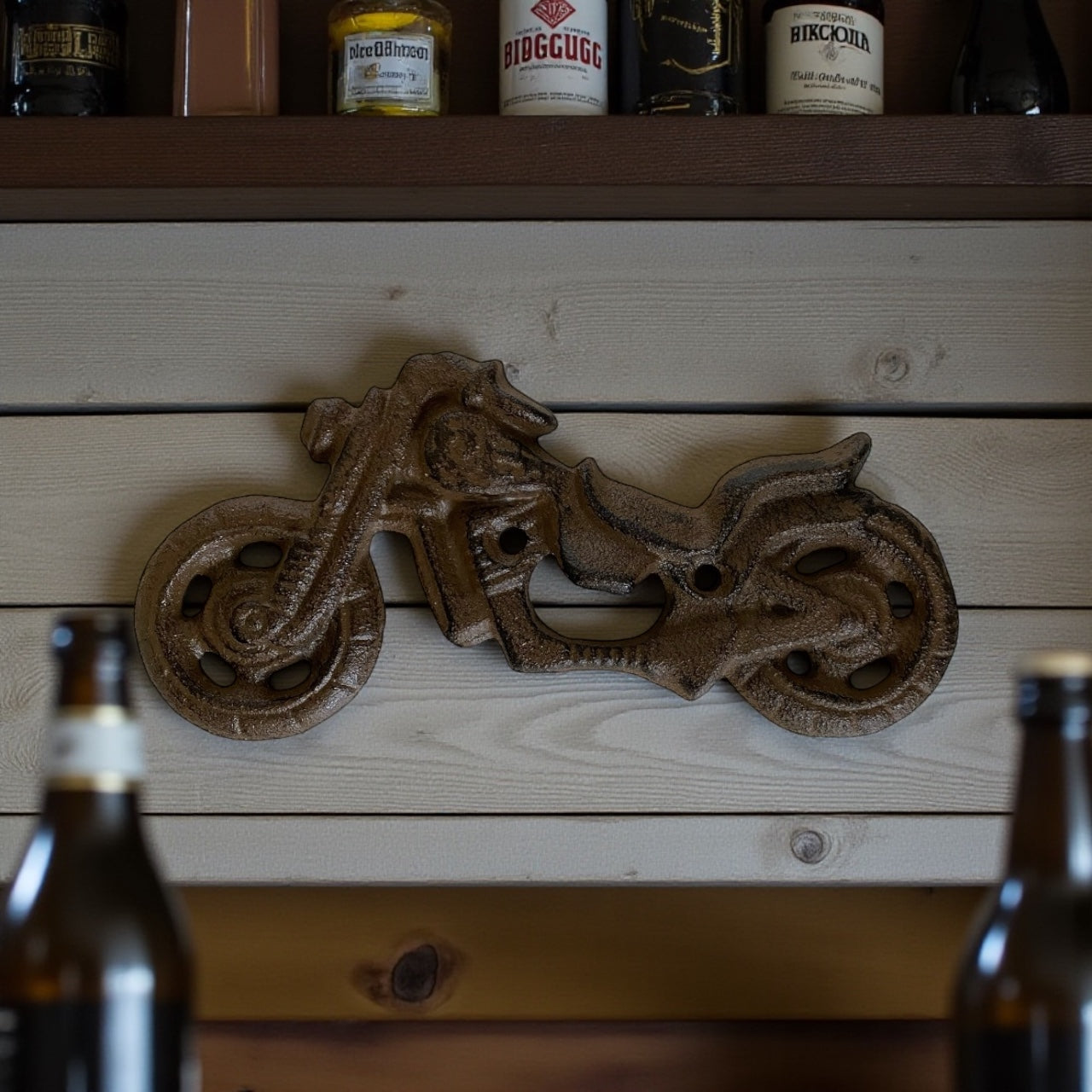Wall Bottle Opener Motorbike Bike Motorcycle Cast Iron