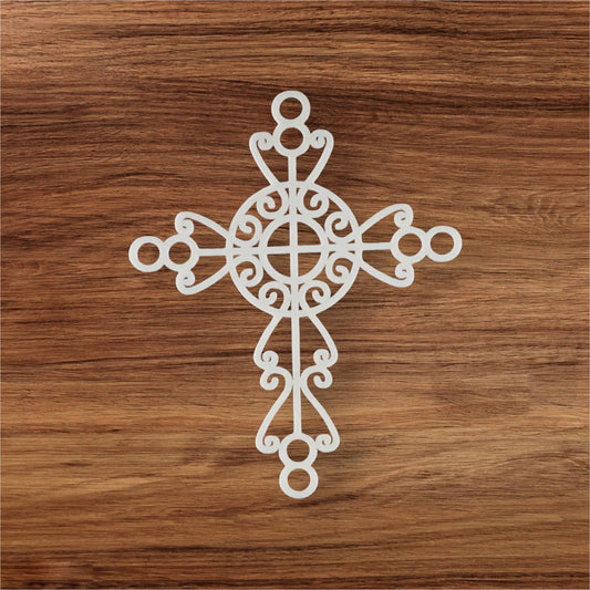 Cross Boho White Decorative Plastic Acrylic Decor - The Renmy Store Homewares & Gifts 