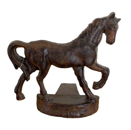 Horse Prancing Door Stop Cast Iron - The Renmy Store Homewares & Gifts 