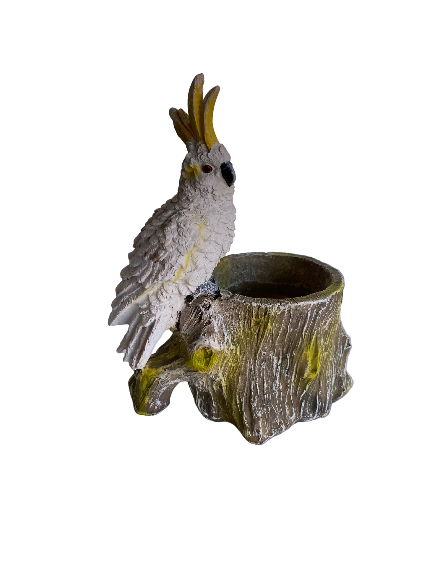 Cockatoo Bird Planter Pot | Resin Hand Painted Planter Australia