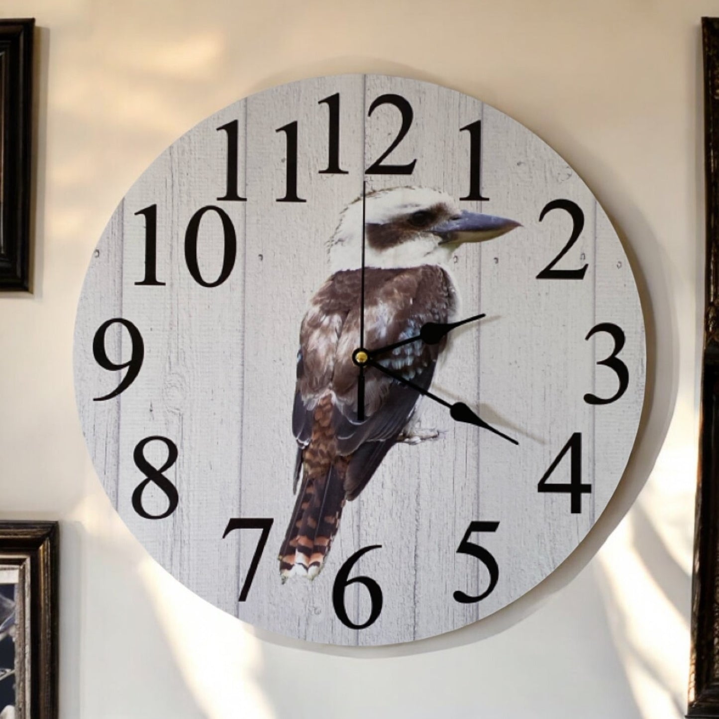 Clock Wall Kookaburra Bird Mate Aussie Made