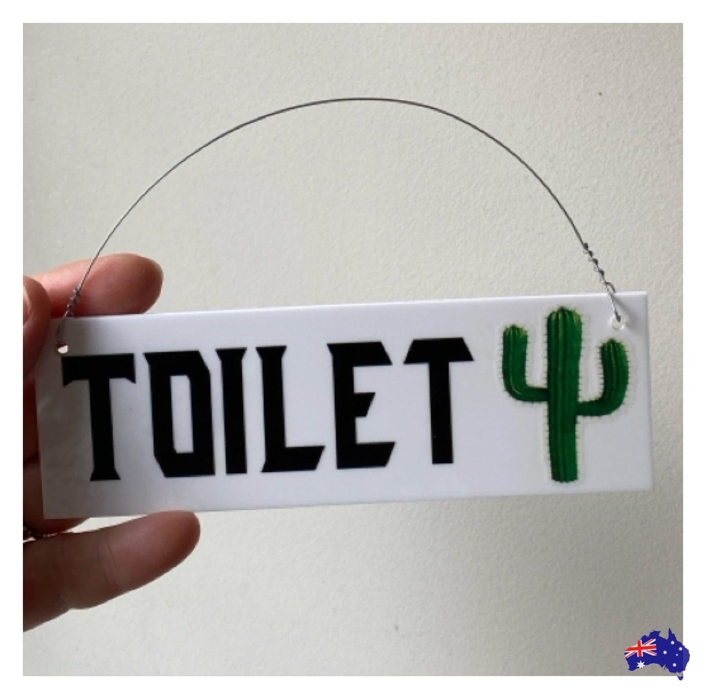 Cactus Toilet Laundry Bathroom Door Sign - The Renmy Store Homewares & Gifts 