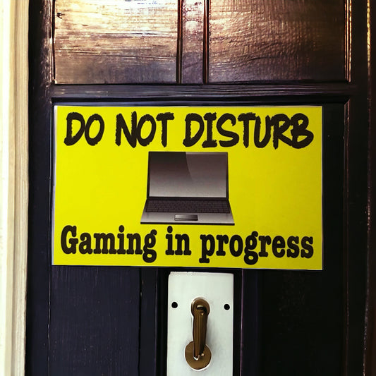 Computer Gaming In Progress Do Not Disturb Sign - The Renmy Store Homewares & Gifts 
