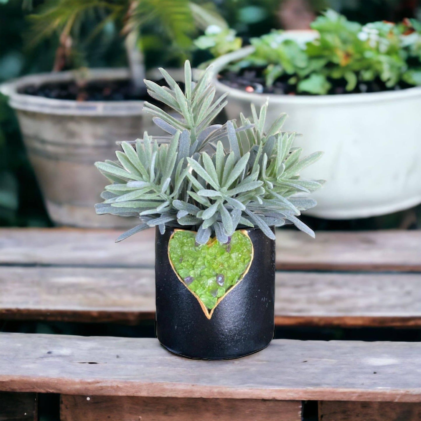 Heart Crystal Plant Pot Planter Garden - The Renmy Store Homewares & Gifts 