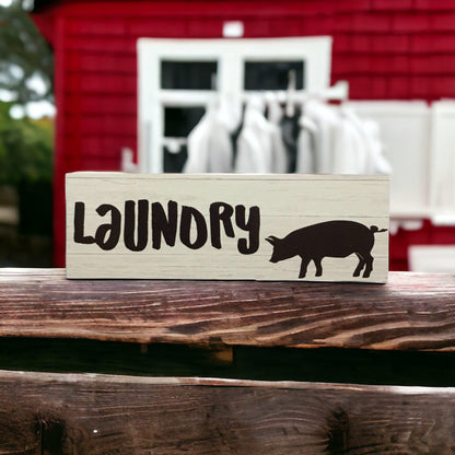 Pig Door Room Sign Toilet Laundry Bathroom - The Renmy Store Homewares & Gifts 