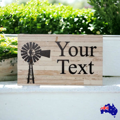 Windmill Country Custom Persoanlised Sign - The Renmy Store Homewares & Gifts 