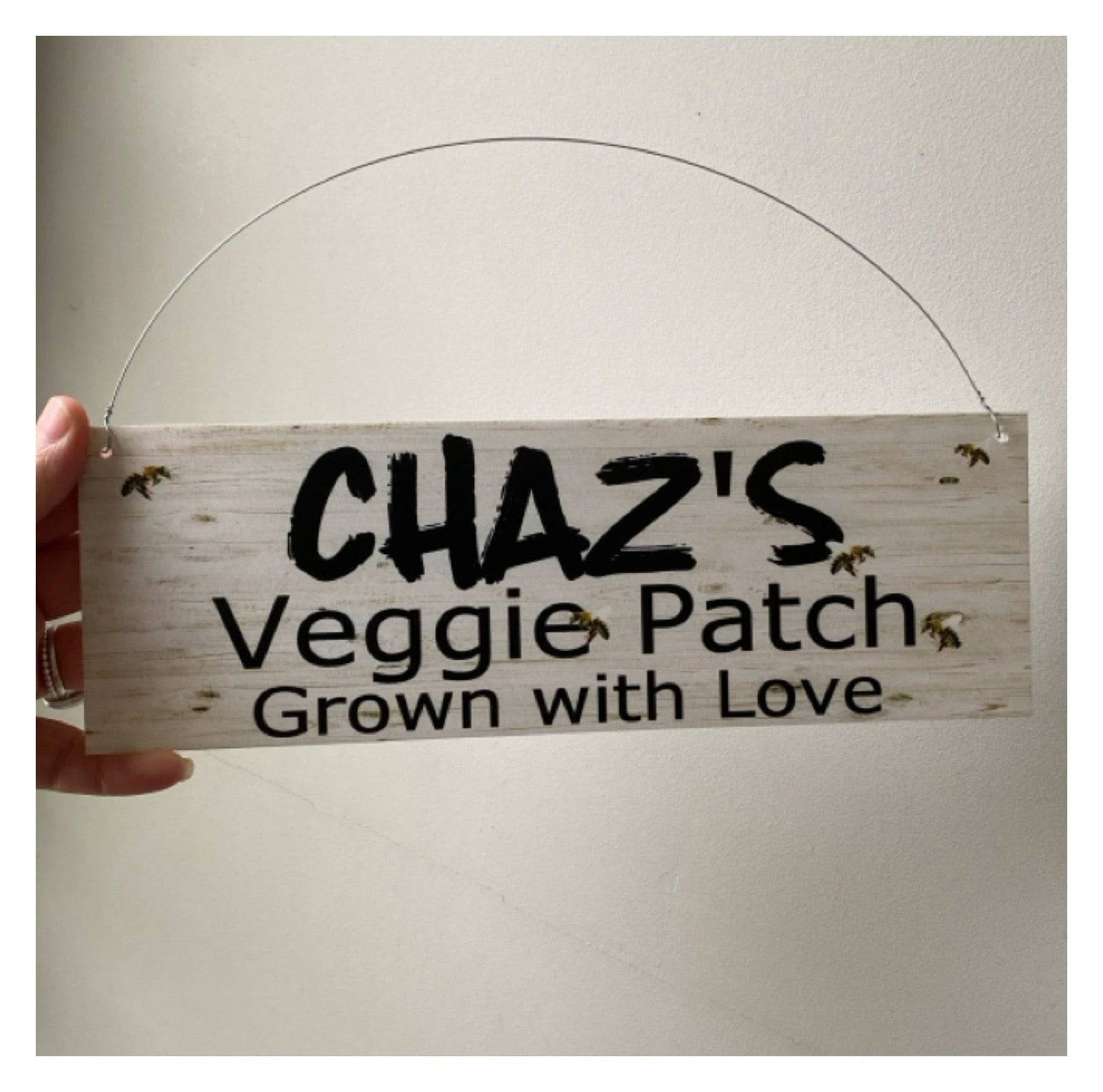 Custom Veggie Patch Garden Bees Sign - The Renmy Store Homewares & Gifts 