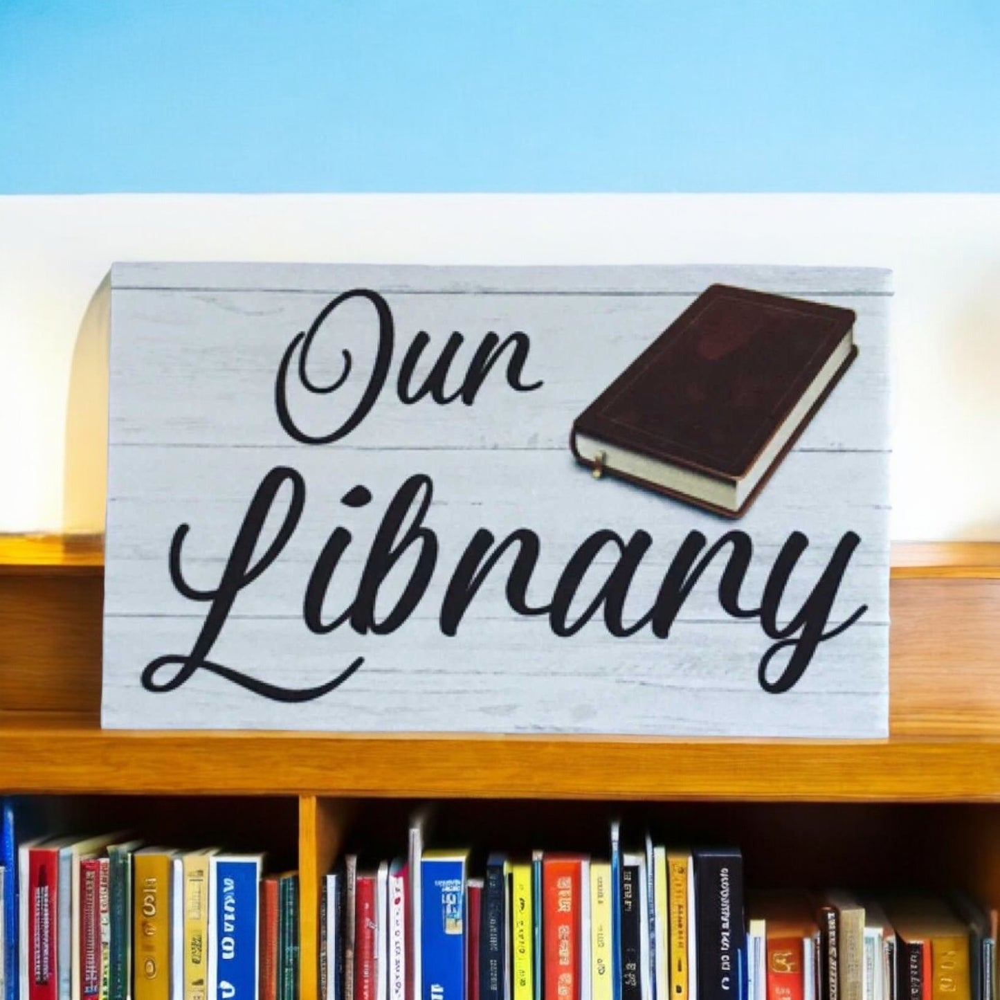 Our Library with Book Sign - The Renmy Store Homewares & Gifts 