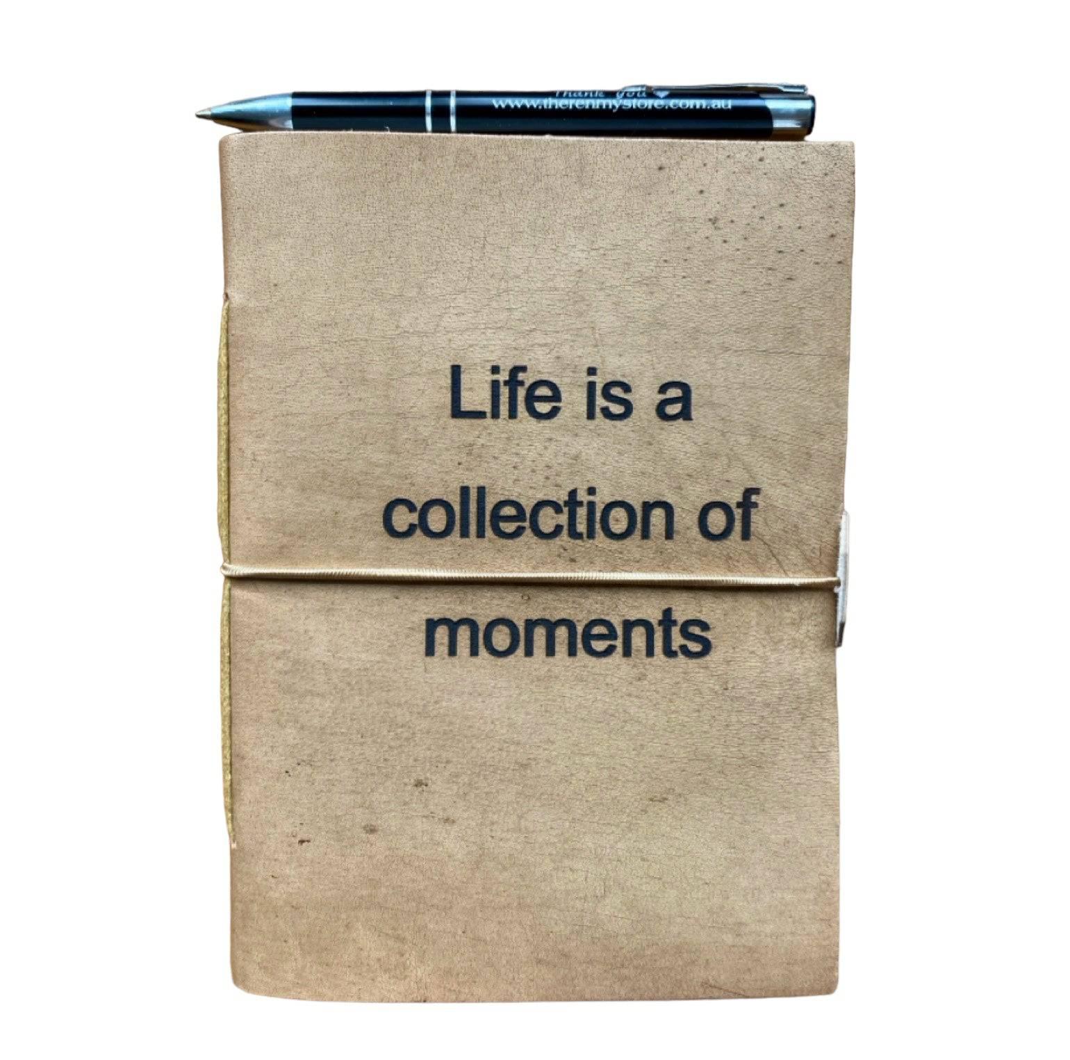 Journal Leather Diary Note Collect Moments - The Renmy Store Homewares & Gifts 