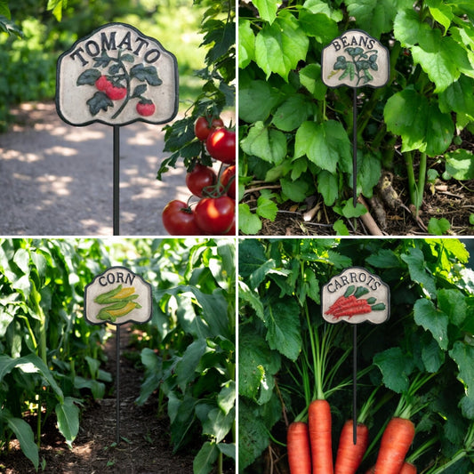 Vegetable Garden Label Stake Rustic Cast Iron