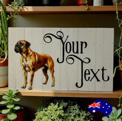 Bull Mastiff Dog Personalised Custom Sign