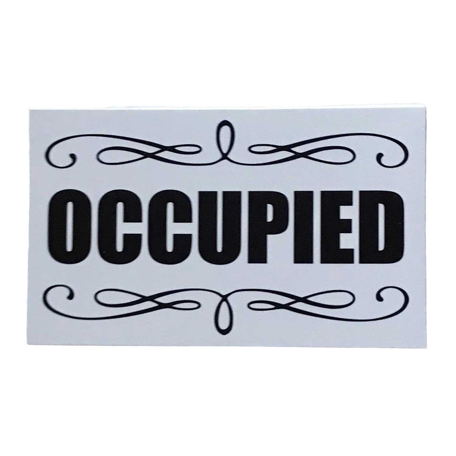 Occupied Toilet Door Busy White Sign - The Renmy Store Homewares & Gifts 