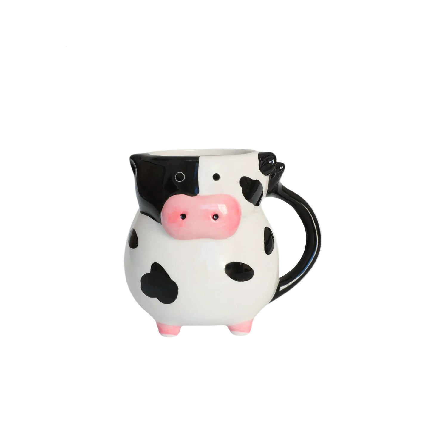 Cute Cow Ceramic Mug | Funky Black & White Country Farmhouse Coffee Cup
