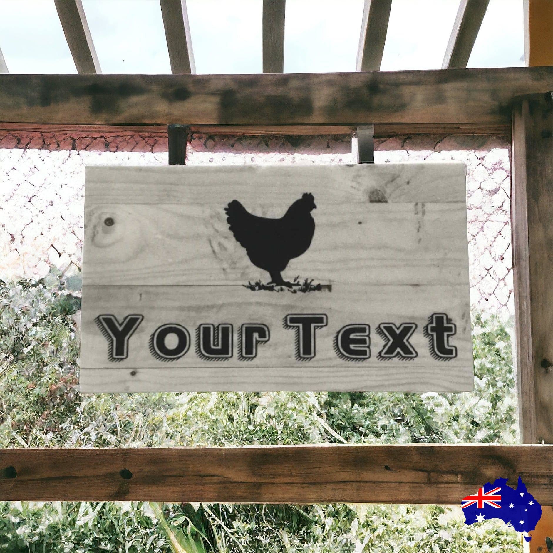 Chicken Hen Custom Personalised French Sign - The Renmy Store Homewares & Gifts 