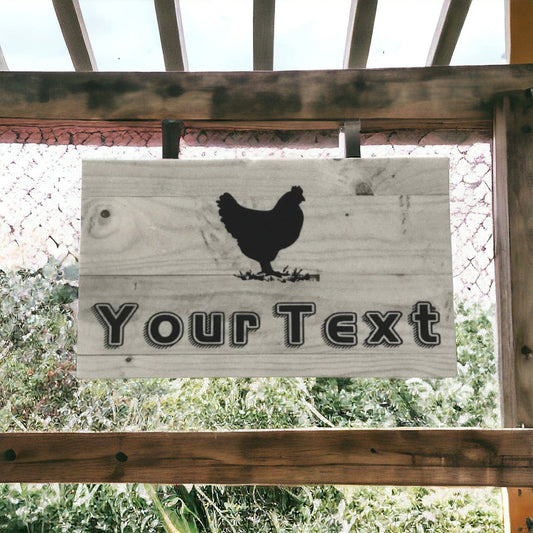 Chicken Hen Custom Personalised French Sign - The Renmy Store Homewares & Gifts 