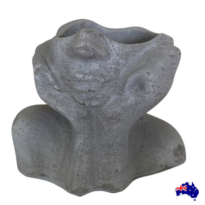 Planter Pot Vase Lady Aussie Handmade Concrete
