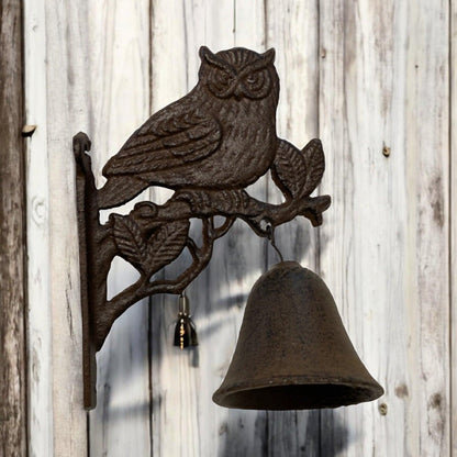 Door Bell Owl Bird Vintage Cast Iron - The Renmy Store Homewares & Gifts 